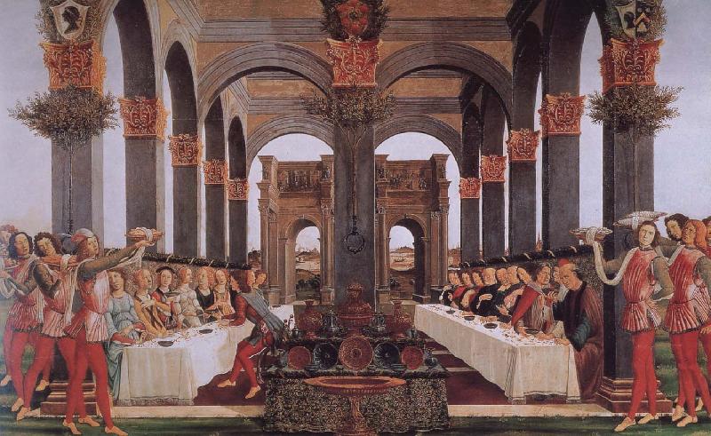 Sandro Botticelli The story of the wedding scene Sweden oil painting art